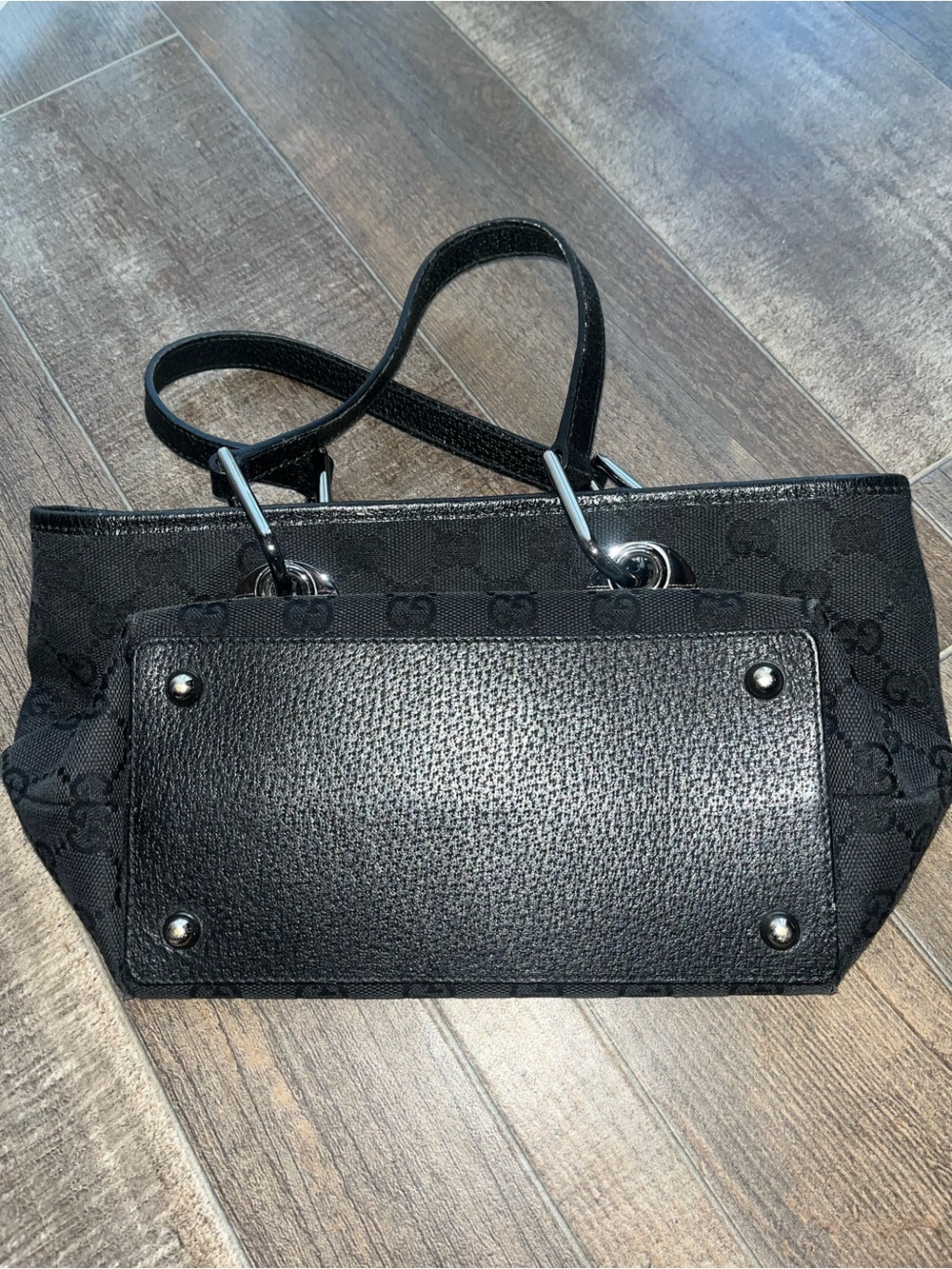 Gucci Black Monogram GG Canvas Mini Eclipse Tote Bag - Picture 2 of 9